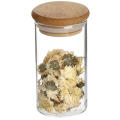 Clear Borosilicate Glass Airtight Canister with Bamboo Lid